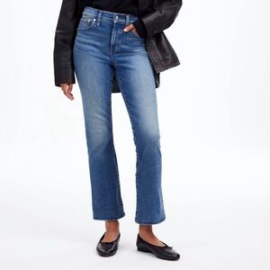 Madewell Kickout Crop in Oneida wash